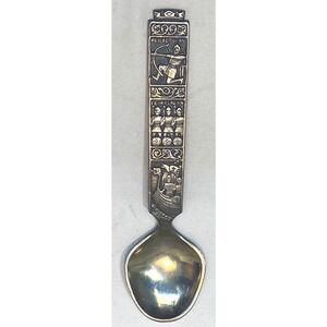 VINTAGE TINN PEWTER NORWAY SPOON Heilig Olav Oghansmenn